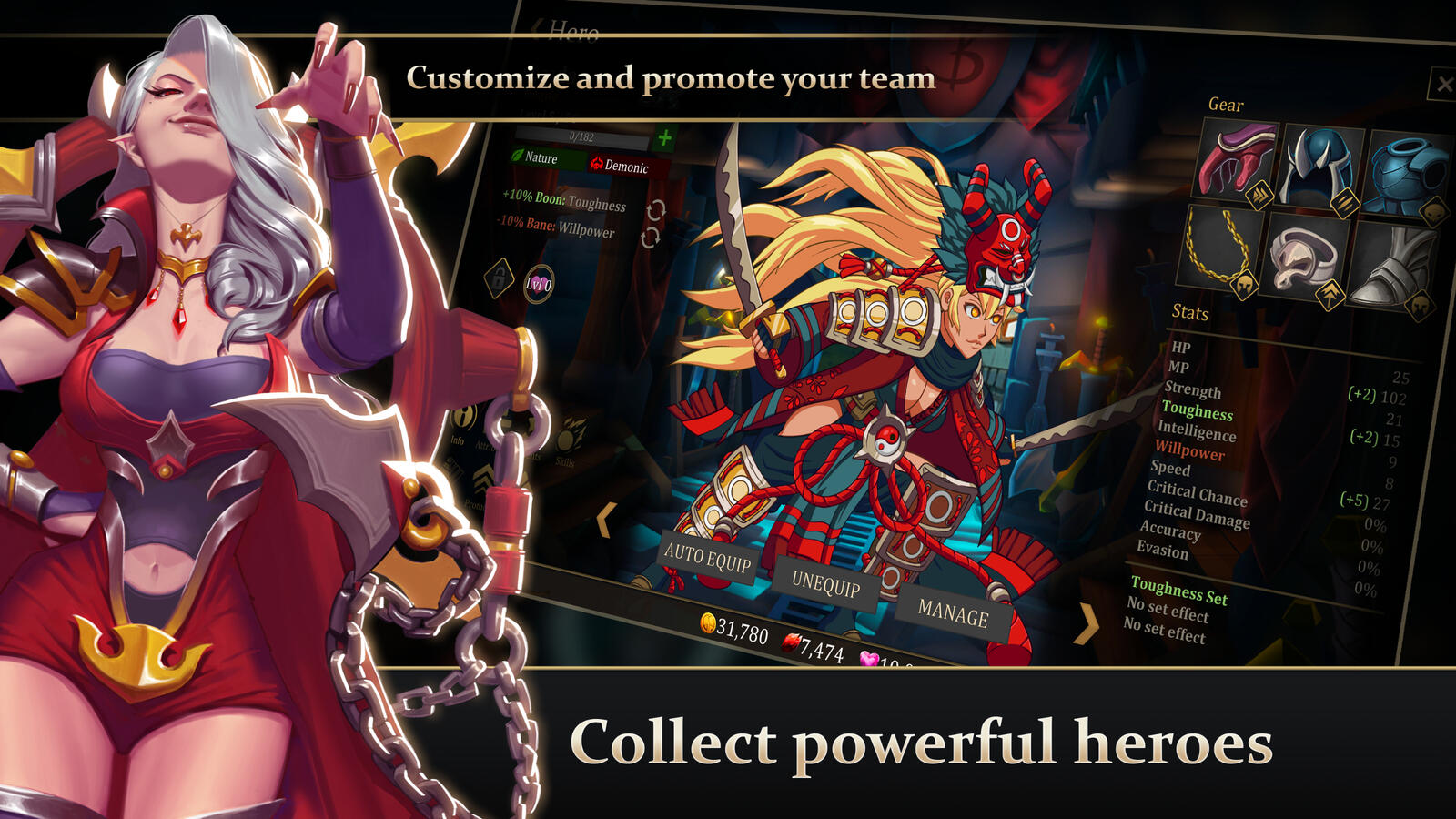 Collect powerful heroes Collect powerful heroes